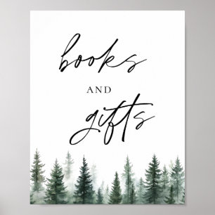 Pine Trees Baby Duschbücher und Geschenke Zeichen Poster