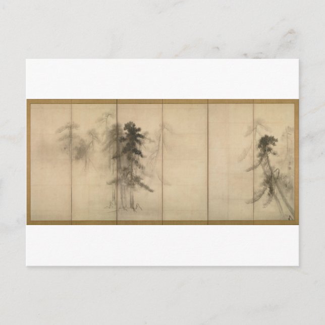 Pine Trees by Hasegawa Tohaku 16. Jahrhundert Postkarte (Vorderseite)