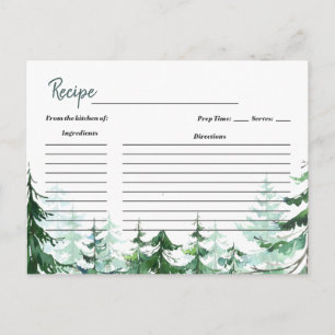 Pine Trees Christmas Brautparty Rezept Card Postkarte
