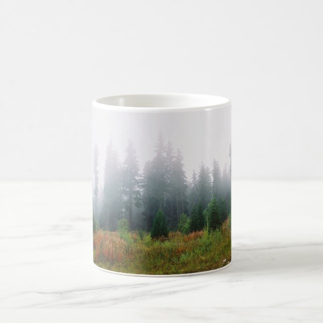 Pine Trees Forrest Foto Tasse (Mittel)