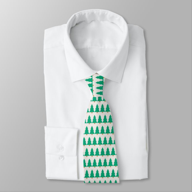 Pine Trees Holiday Neck Tie Krawatte (Gebunden)
