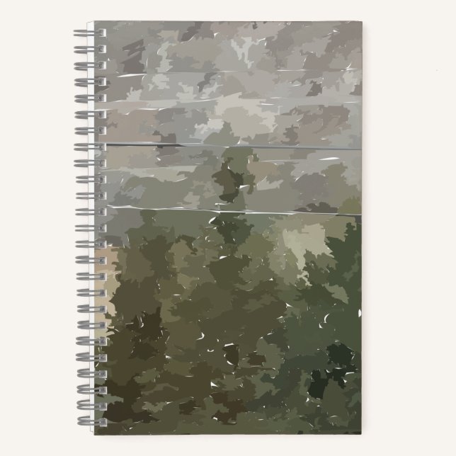 Pine Trees in Desert Spiral Notebook Notizbuch (Vorderseite)