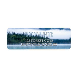 Pine Trees Lake Scene Rustic Nature Foto Blue