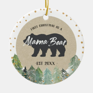 Pine Trees Mama Bear Rustikale Weihnachtsschmuck