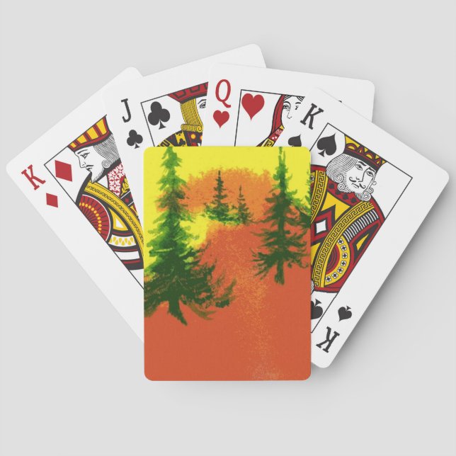 Pine Trees Playing Cards Spielkarten (Rückseite)