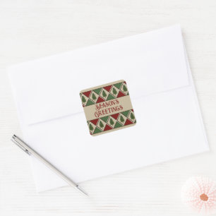 Pine Trees und Harlequin Square Sticker