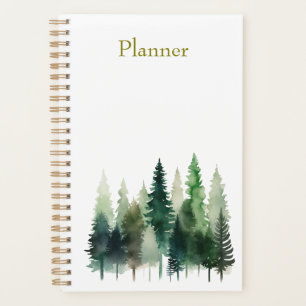 Pine Trees Watercolor Jahresplaner Planer
