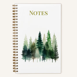 Pine Trees Watercolor Spiral Notebook  Notizbuch
