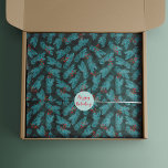 Pine Twigs and Red Berries Christmas Pattern Seidenpapier<br><div class="desc">Elegantes grünes Papiertaschentuch mit festlichem Aquarellmuster aus grünen Kiefernzweigen und roten Beeren. Ideal zum Verpacken von Weihnachtsgeschenken. Eine gute Wahl für einen saisonalen Grün,  Winter,  Wald und rustikalen Stil Liebhaber.</div>