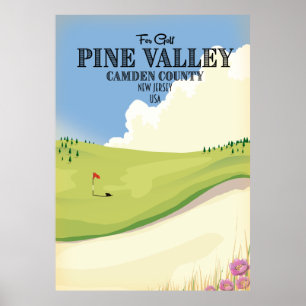 Pine Valley Camden Landkreis New Jersey USA Golf Poster