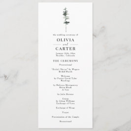 Pine-Wappen-Hochzeitsprogramm Programm