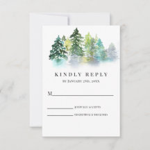 Pine Wappen Wedding RSVP
