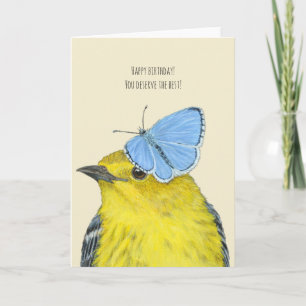 Pine Warbler Geburtstagskarte Karte