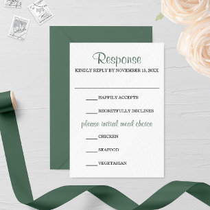 Pine Wedding RSVP Card Karte