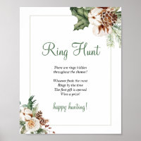 Pine Winter Brautparty Game Ring Hour Sign