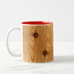 Pine Wood Grain Zweifarbige Tasse