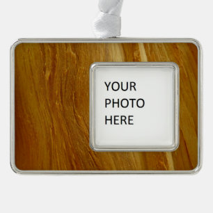 Pine Wood II Imitate Holzgewebe Rahmen-Ornament Silber