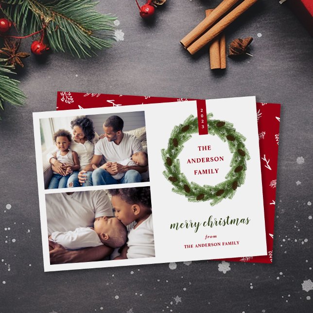 Pine Wreath Frohe Weihnachten 2 Foto (Von Creator hochgeladen)