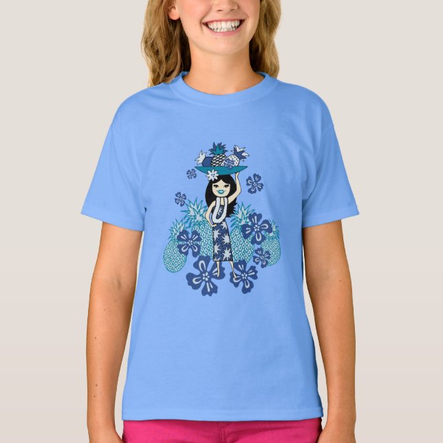 Pineaple Luau Girl's T - Shirt (Vorderseite)