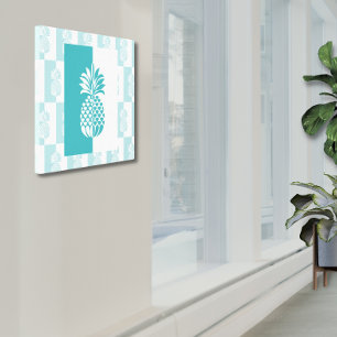 Pineapple Art   Moderne Leinwanddrucke in Türkis u Leinwanddruck