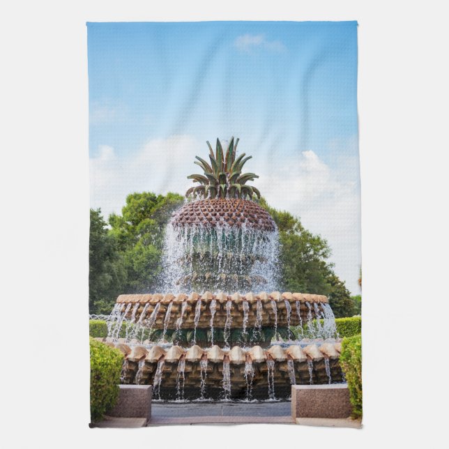 Pineapple Fountain in Charleston, Küchentuch (Vertikal)