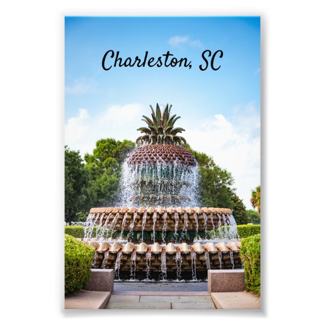 Pineapple Fountain in Charleston, SC Fotodruck (Vorne)