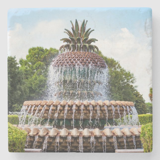 Pineapple Fountain in Charleston, Steinuntersetzer (Vorderseite)