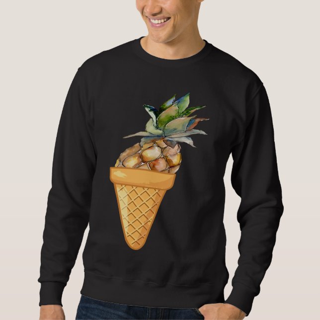 PINEAPPLE ICE CREAM - FRUCHTFRUCH UND EISKREAM CO SWEATSHIRT (Vorderseite)