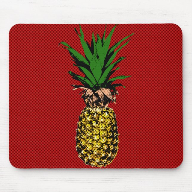 Pineapple Newsprint Image Mousepad (Vorne)
