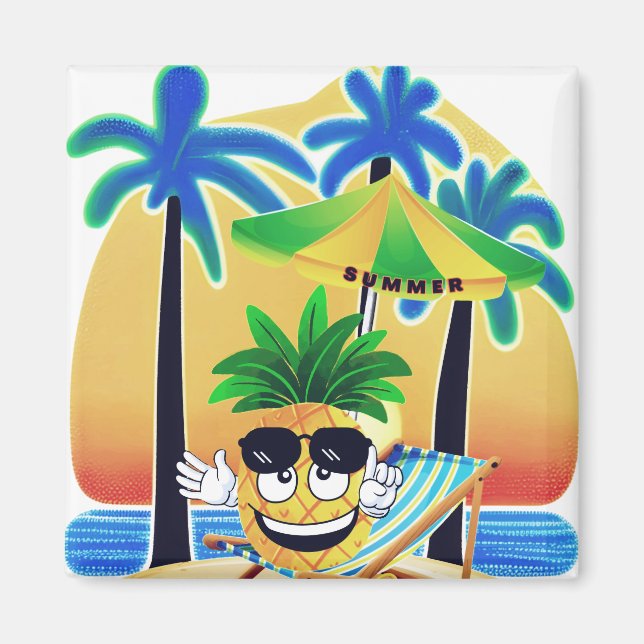 PINEAPPLE ON THE BEACH MAGNET (Vorne)
