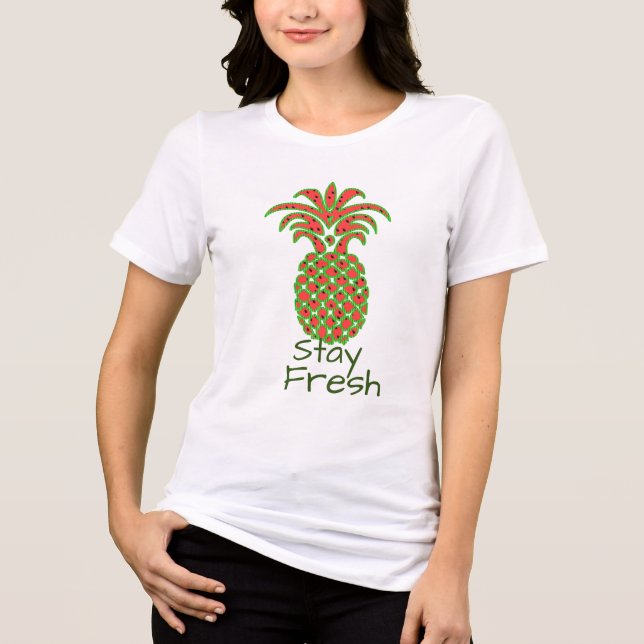Pineapple Stay Fresh Shirt - Cool Womens Tri-Blend (Vorderseite)