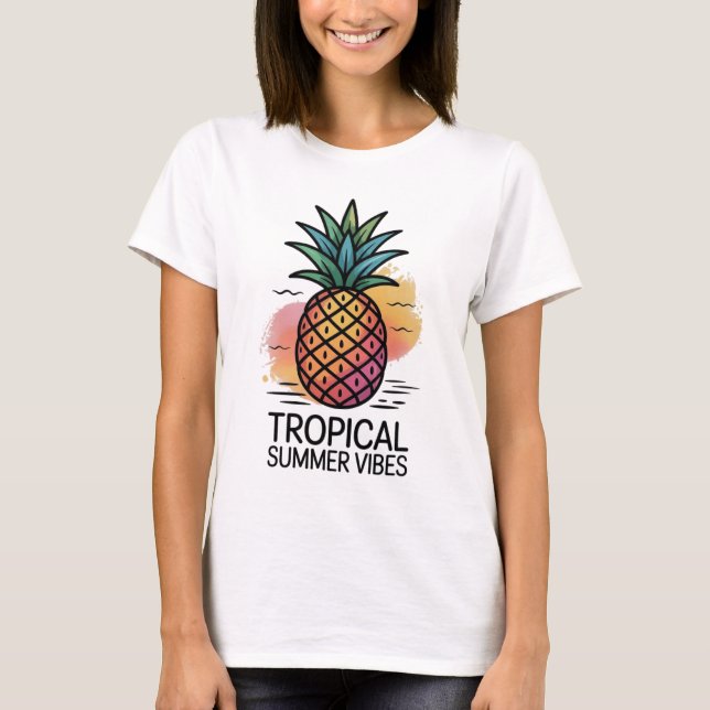 🍍 Pineapple Summer Vibes T-shirt | Tropical Tee (Vorderseite)