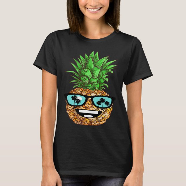 Pineapple sunglasses aloha beaches hawaii hawaiian T-Shirt (Vorderseite)