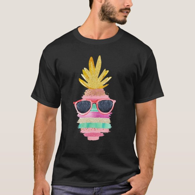 Pineapple Sunglasses Aloha Beaches Hawaii Hawaiian T-Shirt (Vorderseite)