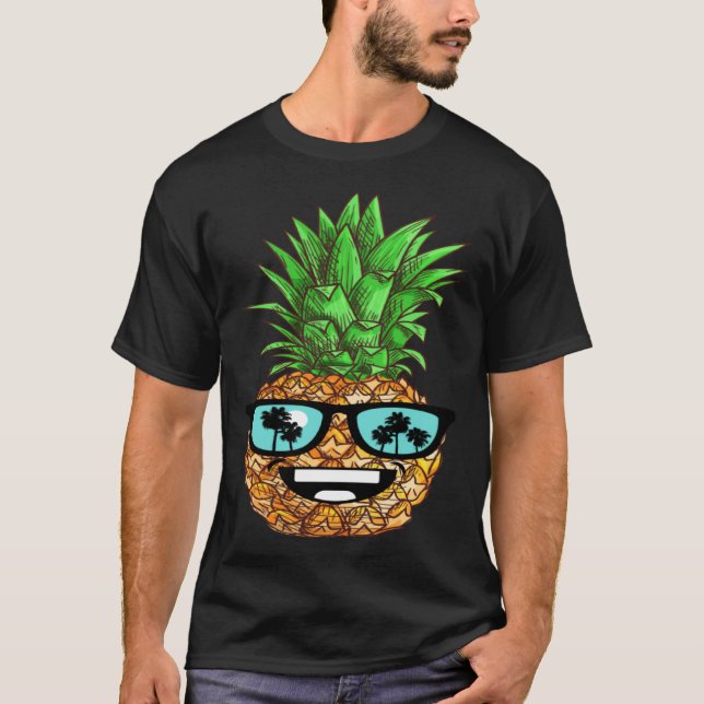 Pineapple sunglasses aloha beaches hawaii hawaiian T-Shirt (Vorderseite)
