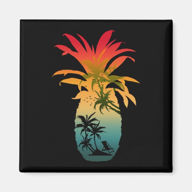 PINEAPPLE SUNSET MAGNET (Vorne)