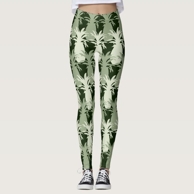PINEAPPLE TROPICAL PATTERN LEGGINGS (Vorderseite)
