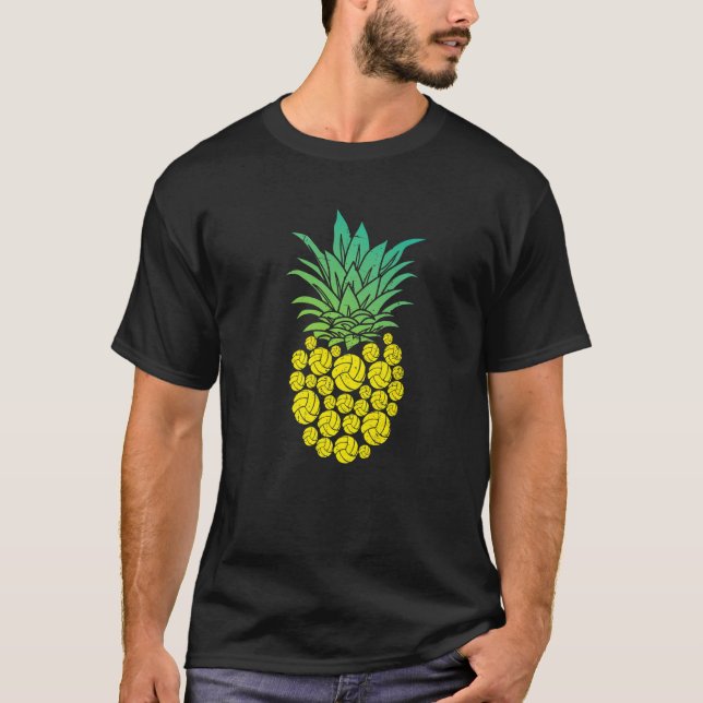 Pineapple Volleyball   Fruit Beach Hawaii Hawaiian T-Shirt (Vorderseite)