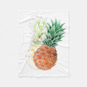 Pineapple, watercolor . fleecedecke