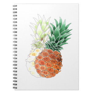 Pineapple, watercolor . notizblock