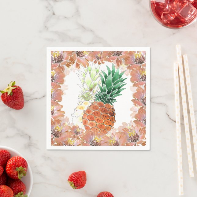 Pineapple, watercolor . serviette (Beispiel)