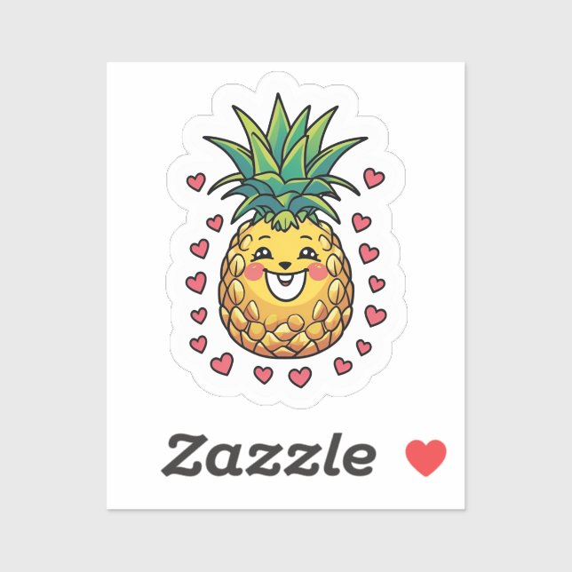 Pineapple Watercolor  Sticker (Blatt)