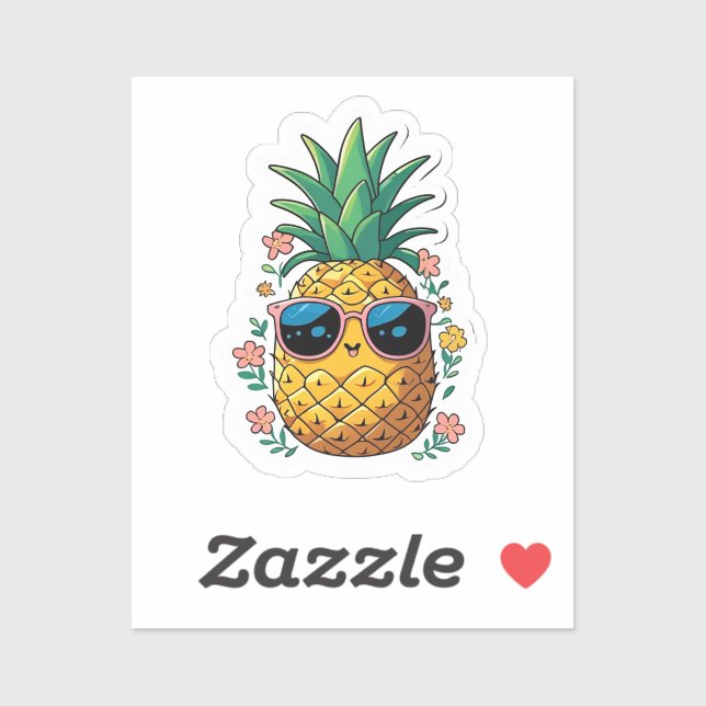 Pineapple Watercolor  Sticker (Blatt)