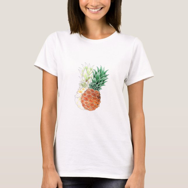 Pineapple, watercolor . T-Shirt (Vorderseite)
