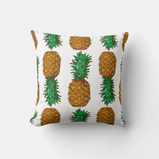 Pineapple with leaves. Seamless pattern with tropi Kissen