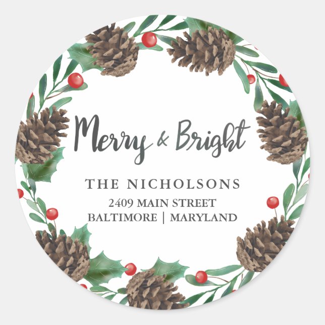 Pineca comunale Casa Rusca Rücksendeadresse Runder Aufkleber (Vorderseite)