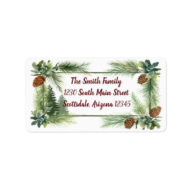 Pinecone 2.37x1.25-Adressetikett Adressaufkleber (Vorne)