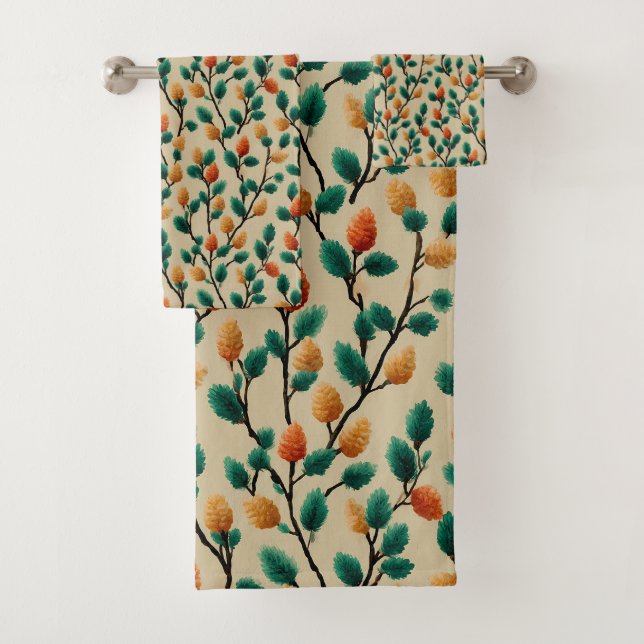 Pinecone Branches Badhandtuch Set (Insitu)
