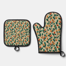 Pinecone Branches Ofenhandschuh & Topflappen-Set