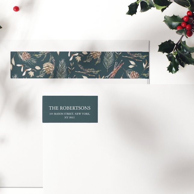 Pinecone Christmas Address Label (Von Creator hochgeladen)